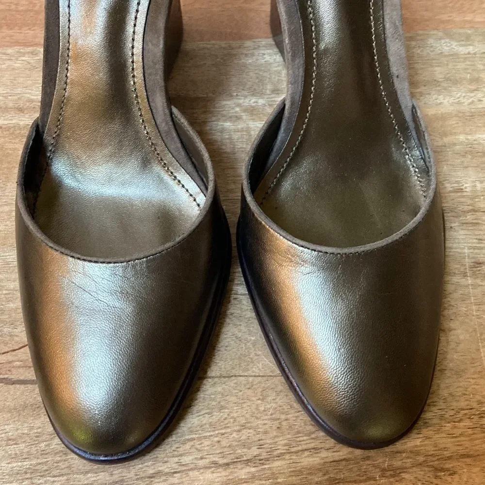 Lauren Ralph Lauren  Wedgem Leather Shoes Vintage Iredescent